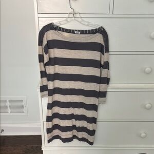 Splendid Blue and Light Gray T Shirt Dress